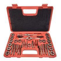 Jogo Kit Macho E Tarraxa Para Fazer Rosca + Maleta 40 Pç