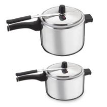 Jogo Kit Panela De Pressão 7lts 4,5 lts Alumínio Polido