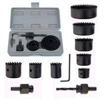 Jogo Kit Serra Copo Para Madeira Corpo em Aço Carbono 19 a 64mm 8 Peças Profissional MTX Com Estojo Jogo Kit Serra Copo Para Madeira Corpo em Aço Carbono 19 a 64mm 8 Peças Profissional MTX Com Estojo