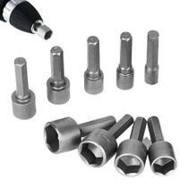 Jogo Kit Soquete Canhão Para Furadeira e Parafusadeira 5 a 13mm 9pçs Jogo Kit Soquete Canhão Para Furadeira e Parafusadeira 5 a 13mm 9pçs