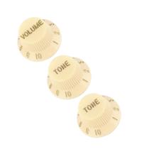 Jogo knobs ronsani p/ strato kit volume/ton/ton creme