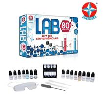 Jogo LAB 80 Kit Experiências Laboratório De Química Infantil Estrela