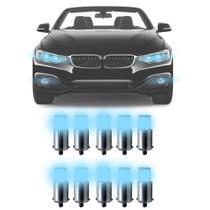 Jogo Lampada de Led 69 T10 Automotiva Universal Luz Azul 10 Peças - Shekparts