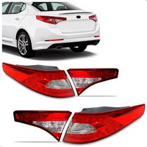 Jogo Lanterna Kia Optima 2013 a 2015 Canto e Tampa Completo Jogo Lanterna Kia Optima 2013 a 2015 Canto e Tampa Completo