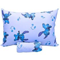 Jogo Lençol 2 Peças Algodão Cama Solteiro Stitch Disney