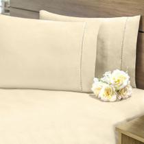 Jogo Lençol 3 Peças Casal Percal 180 Fios 100% Algodão Ponto Palito - THAIS ENXOVAIS