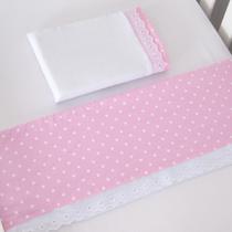 Jogo Lençol 3 peças para Berço Americano Bebê Menina