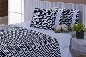 Jogo Lençol 4 Peças Cama Viúva Percal 180 Fios Chevron Branco Jogo Lençol 4 Peças Cama Viúva Percal 180 Fios Chevron Branco