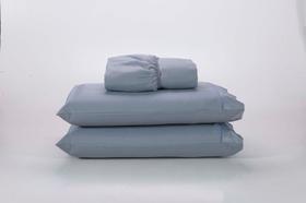 Jogo Lençol 400 Fios Ponto Palito Cama Solteiro 2Pçs Poliéster - Cinza Jogo Lençol 400 Fios Ponto Palito Cama Solteiro 2Pçs Poliéster - Cinza