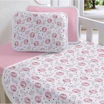 Jogo Lençol Berço Americano Malha 2 Peças Baby Cat