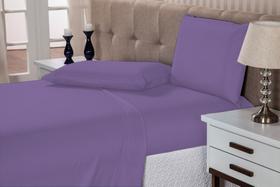 Jogo lençol cama casal 4 peças elástico 150 fios hotel pousada chále sítio 1,38x1,88x18cm de altura