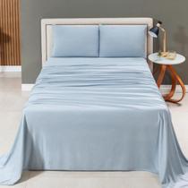 Jogo Lençol Cama Casal Queen 4 Peças Malha 100% Algodão Liso Luxo Macio Elástico Toda Volta