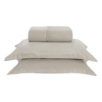 Jogo Lençol Cama Elastico 300 fios Varios Tamanhos Fronha Aba Colorido Acetinado Moderno