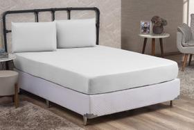 Jogo Lençol Cama King 03 peças 30CM Altura Liso Cama Box Poliéster