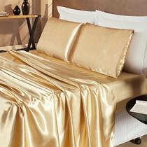 Jogo Lençol Cama King 4 Peças Cetim Charmousse Romantic