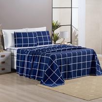 Jogo Lençol Cama Queen 4 Peças Micropercal 200 Fios Austin
