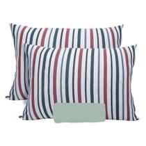 Jogo Lençol Cama Queen Size C/ Elástico Doce Vida Portallar Conjunto 3 Pçs