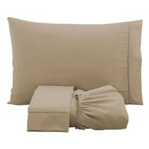 Jogo Lençol Cama Solteiro 2 Pç Liso C/ Elástico Ponto Palito Jogo Lençol Cama Solteiro 2 Pç Liso C/ Elástico Ponto Palito