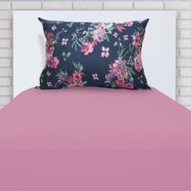 Jogo Lençol Cama Solteiro C/ Elástico 2 Pçs Doce Vida Lima