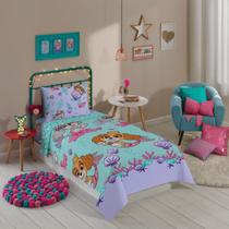 Jogo Lençol Cama Solteiro Skye Sereia Patrulha Canina Menina 2 Peças Lepper Jogo Lençol Cama Solteiro Skye Sereia Patrulha Canina Menina 2 Peças Lepper