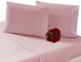 Jogo Lençol Casal 180 Fios 4 Peças 100% Algodão Sem Elástico