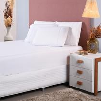 Jogo Lençol Casal 3 Peças 100% Algodão Ponto Palito Ref.2