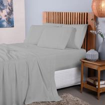 Jogo Lençol Casal 4 Peças 100% Algodão Ponto Palito Ref.2