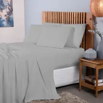 Jogo Lençol Casal 4 Peças 100% Algodão Ponto Palito Ref.4