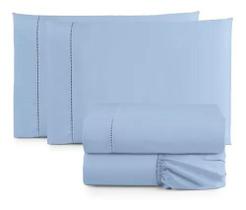 Jogo Lençol Casal 4 Peças 200 Fios Percal 100% Algodão Lisos