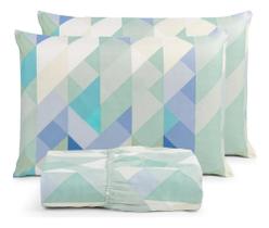 Jogo Lençol Casal Box 200 Fios Aveludado Antiat - Triangulos Jogo Lençol Casal Box 200 Fios Aveludado Antiat - Triangulos