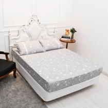 Jogo Lençol Casal Estampado Elástico Malha 100% Algodão Jogo Lençol Casal Estampado Elástico Malha 100% Algodão