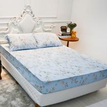 Jogo Lençol Casal Estampado Elástico Malha 100% Algodão