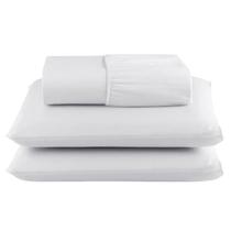 Jogo Lençol Casal King 2,03x1,93x30 Algodão 3 Peças Percal