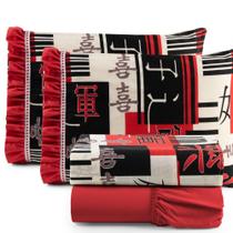 Jogo Lençol Casal Padrão 4 Peças 100% Algodão Percal 180 fios Babadinho