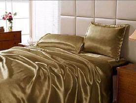 Jogo Lençol Casal Padrão Cetim Seda Cobre C/ Vira 4 Peças