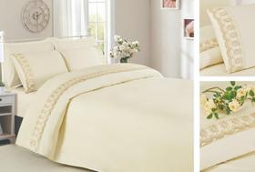 Jogo Lençol Casal Queen 4 Pç 100% Algodão 400 Fios - Palha Jogo Lençol Casal Queen 4 Pç 100% Algodão 400 Fios - Palha