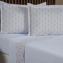 Jogo Lençol Casal Queen Vira Estampada 300 Fios Kit Completo Jogo Lençol Casal Queen Vira Estampada 300 Fios Kit Completo