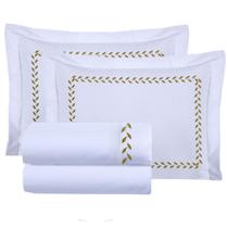 Jogo Lençol Casal Super King Clancy 200 Fios Bordado Inglês Jogo Lençol Casal Super King Clancy 200 Fios Bordado Inglês