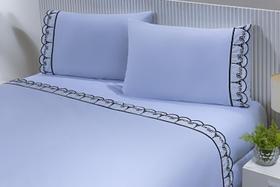 Jogo Lençol Casal Viúva 2,03Mx1,20Mx30Cm 4 Peças 180 Fios Jogo Lençol Casal Viúva 2,03Mx1,20Mx30Cm 4 Peças 180 Fios