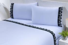 Jogo Lençol Casal Viúva 2,03Mx1,20Mx40Cm 4 Peças 180 Fios Jogo Lençol Casal Viúva 2,03Mx1,20Mx40Cm 4 Peças 180 Fios