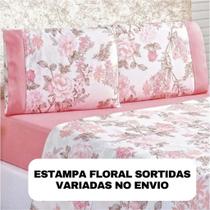 Jogo Lençol CasalQueenKing 3 Peças Estampado com Elástico Em Toda Volta 400 Fios Percal SORTIDOS Jogo Lençol CasalQueenKing 3 Peças Estampado com Elástico Em Toda Volta 400 Fios Percal SORTIDOS
