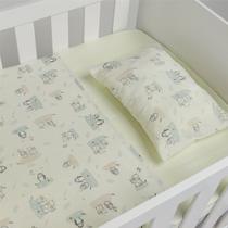 Jogo Lençol de Bebê Berço Americano Estampa Urso Polar 03 Peças