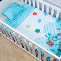 Jogo Lençol de Berço Americano 2 Peças Cama Infantil Bebês Estampado Infantil Divertidos