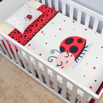 Jogo Lençol de Berço Americano 2 Peças Percal 200 FIos Infantil Bebês Estampado Menino Menina