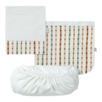 Jogo Lençol de Berço Americano 3Pçs Be Brave Off White-Hug