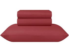 Jogo Lençol de Cama Solteiro 3 Peças Malbec