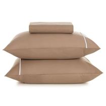 Jogo Lençol Elástico Queen 100 Algodão Percal 3 Pçs Karsten