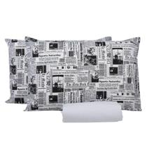 Jogo Lençol Fronha Casal Super King 3 Peças 150 Fios Algodão Jogo Lençol Fronha Casal Super King 3 Peças 150 Fios Algodão