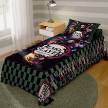 Jogo Lençol + Fronha Demon Slayer Kimetsu Yaba