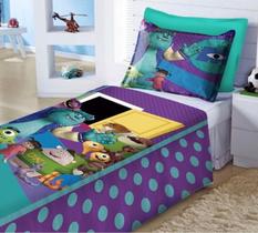 Jogo Lençol + Fronha Infantil Monstros S A